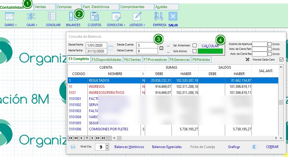 Paso 1: Cálculo del Resultado del Ejercicio